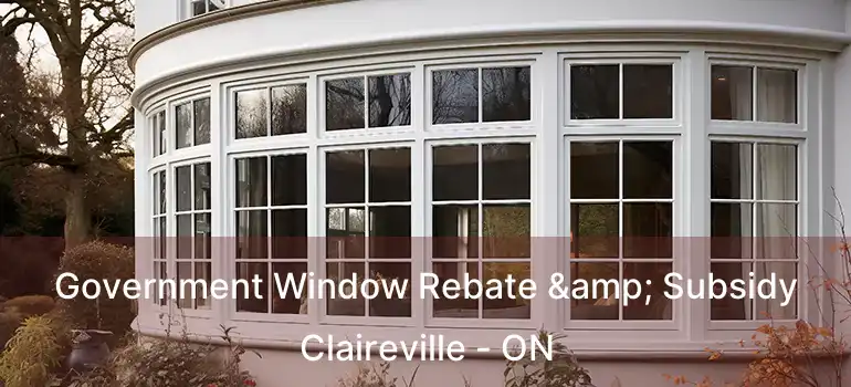 Government Window Rebate & Subsidy Claireville - ON