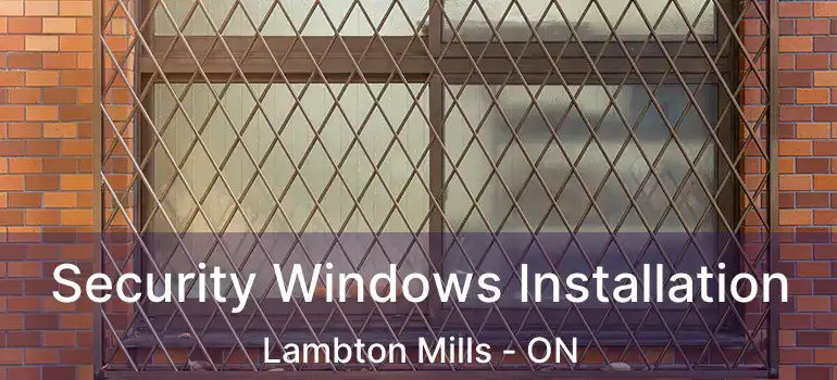  Security Windows Installation Lambton Mills - ON
